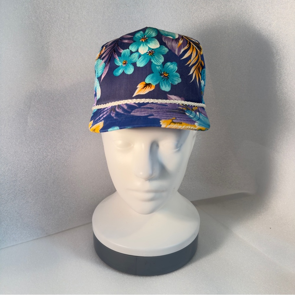 Floral Blue Cap